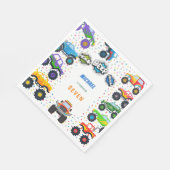 Honkbeep-vroom-monstervrachtwagen - jarig servet (Hoek)