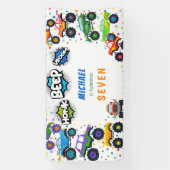 Honkbeep-vroom-monstervrachtwagen - jarig spandoek (Verticaal)