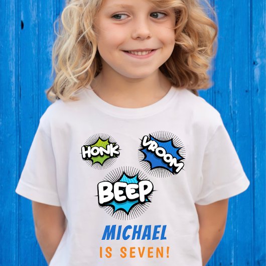 Honkbeep-vroom-monstervrachtwagen - jarig t-shirt