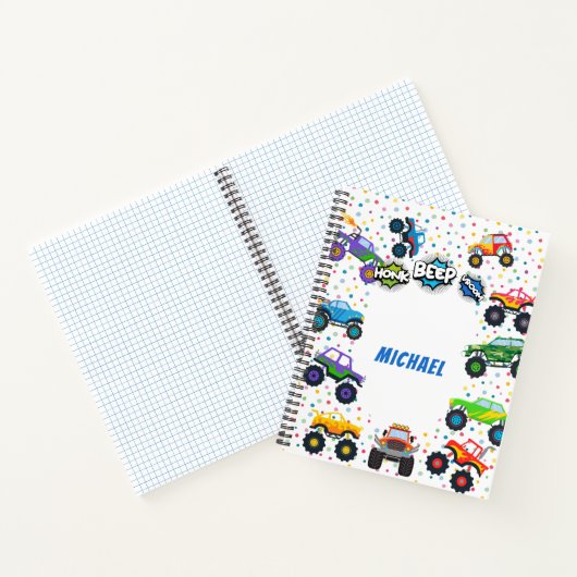 Honkbeep-vroommonster Notitieboek (Binnen)