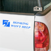 HONKEN HELPT NIET BUMPERSTICKER (Op Truck)