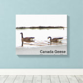 Honkers - Canada Gese Canvas Afdruk (Insitu (Houten vloer))