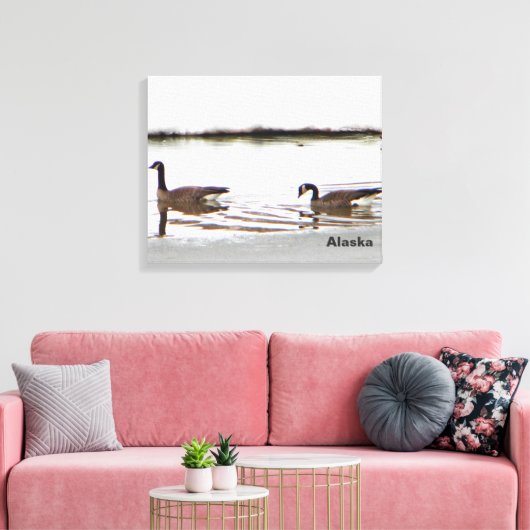 Honkers - Canada Gese Canvas Afdruk (Insitu (Woonkamer))