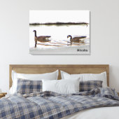 Honkers - Canada Gese Canvas Afdruk (Insitu (Slaapkamer))