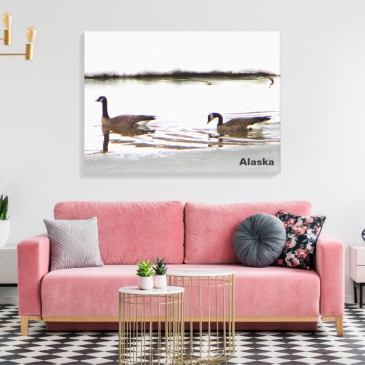 Honkers - Canada Gese Canvas Afdruk (Insitu (Woonkamer))