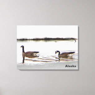 Honkers - Canada Gese Canvas Afdruk