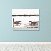 Honkers - Canada Gese Canvas Afdruk (Insitu (Houten vloer))