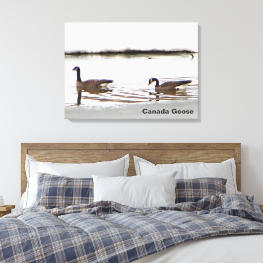 Honkers - Canada Gese Canvas Afdruk (Insitu (Slaapkamer))
