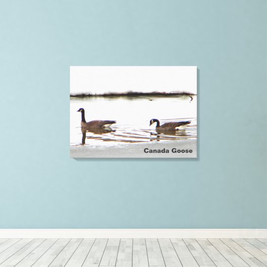 Honkers - Canada Gese Canvas Afdruk (Insitu (Houten vloer))