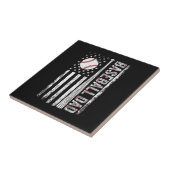 Honkey Tonk Baseball Vader Amerikaanse Vlag Vaderd Tegeltje (Zijkant)