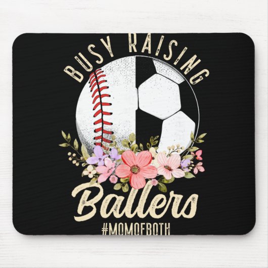 Honkey Tonk Moeder van Baseball en Voetbal, druk b Muismat (Voorkant)