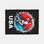Honkey Usa Ga Team Fleece Deken (Voorkant (Horizontaal))