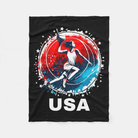 Honkey Usa Ga Team Fleece Deken (Voorkant)