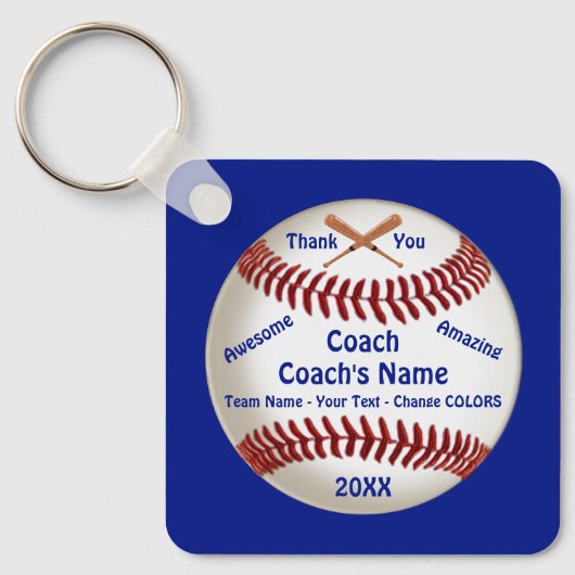 Honkeybal Coach Bedankt, Gepersonaliseerde Sleutel Sleutelhanger (Voorkant)