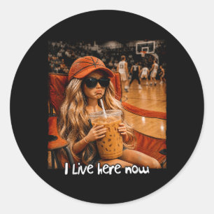 Honkeybal Meme Ik woon hier nu Game Day Sport Moed Ronde Sticker
