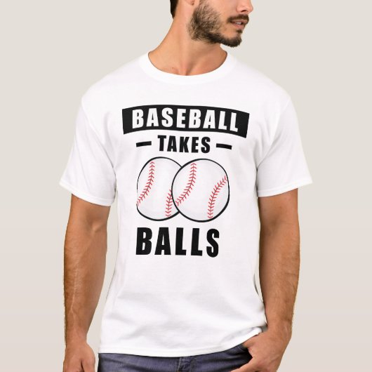 Honkeybal neemt ballen - Grappig T-shirt (Voorkant)
