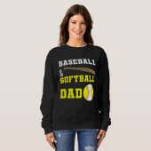 Honkeybal & Softbal Papa Vaderdag voor vaders Trui (Voorkant volledig)