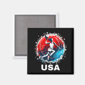 Honkeybal Usa Ga Usa Team Magneet (Voorkant / Achterkant)