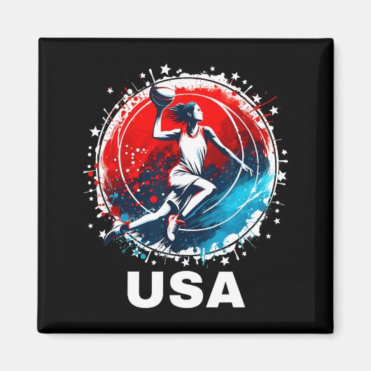 Honkeybal Usa Ga Usa Team Magneet (Voorkant)