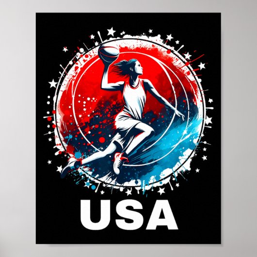 Honkeybal Usa Ga Usa Team Poster (Voorkant)
