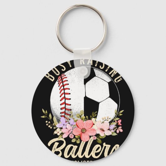 Honkeybal Voetbal Moeder Van Beide Bezig Met Het O Sleutelhanger (Voorkant)