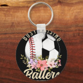 Honkeybal Voetbal Moeder Van Beide Bezig Met Het O Sleutelhanger (Voorkant)