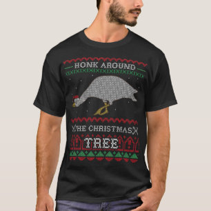 Honkganzenhonden lint voor lelijke kerstkeuken t-shirt