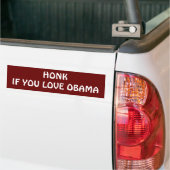 HONKIF JE HOUDT VAN OBAMA BUMPERSTICKER (Op Truck)