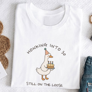 Honking Into Birthday Goose Funny Custom Age T-shirt