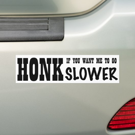 Honklangwit Bumpersticker (Op auto)