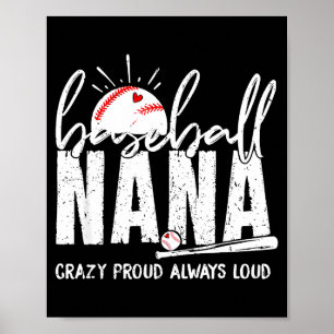 Honkou tante crazy trots luid grappig oma honkbal poster