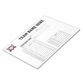 Honksbalopstellingenkaarten Notitieblok (Schuin)