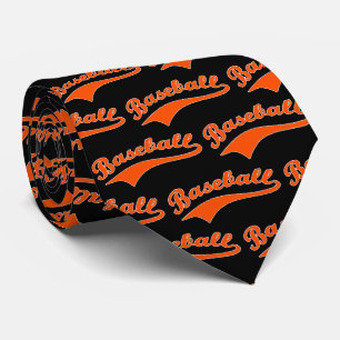 Honkschrift in oranje stropdas