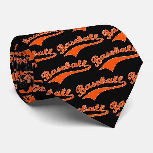 Honkschrift in oranje stropdas (Opgerold)