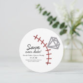 Honkslag Baseball Diamant Juwelen Save The Date (Staand voorkant)