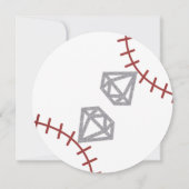 Honkslag Baseball Diamant Juwelen Save The Date (Achterkant)