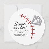 Honkslag Baseball Diamant Juwelen Save The Date (Voorkant)