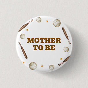 Honkslag Honkbal Moeder Wordt Babyshower Ronde Button 3,2 Cm