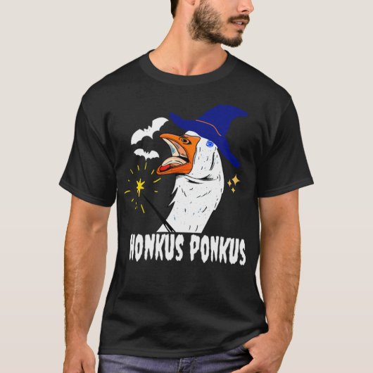 Honkus Ponkus Duck Goose Halloween labrador ophale T-shirt (Voorkant)
