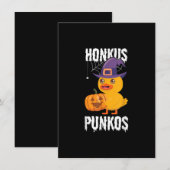 Honkus Ponkus Grappige Eend Halloween Heks Design Kaart (Voorkant / Achterkant)