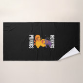 Honkus Ponkus Grappige Eend Halloween Heks Ontwerp Badhanddoek (Badhanddoek)