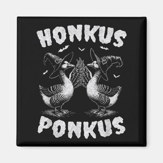 Honkus Ponkus Grappige Gans Halloween Magneet (Voorkant)