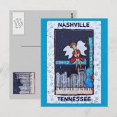Honky Tonk Angel postcard (Nashville, TN) Briefkaart (Voorkant / Achterkant)