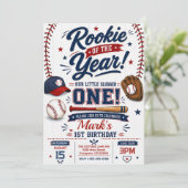 Honky Tonk Eerste Verjaardag Honkbal Kaart (Staand voorkant)