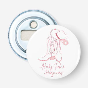 Honky Tonk en kater ontwerp   Cowboylaarzen Button Flesopener