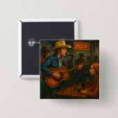 Honky-Tonk Nights Vierkante Button 5,1 Cm (Voorkant /achterkant)