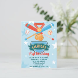 Honky van het Jaar Honkbal 1e Verjaardag Briefkaart