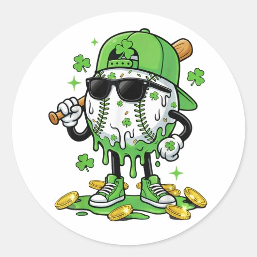 Honkypankijs ijs St. Patricks Day Ronde Sticker (Voorkant)