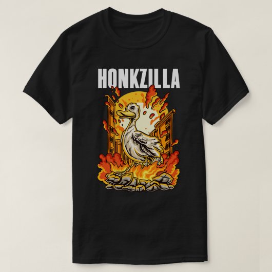 Honkzilla Goose Gifts Mannen Vrouwen Kinder Retro  T-shirt (Design voorkant)