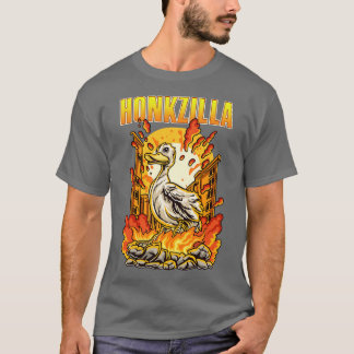 Honkzilla Goose Gifts Mannen Vrouwen Kinder Retro  T-shirt